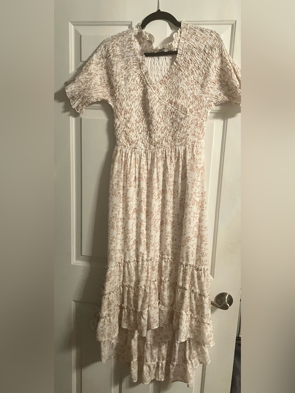 Polagram Cream Floral Kids Dress